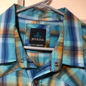 Prana Button Up Short Sleeve Shirt